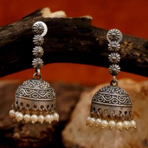 Drop Oxidized Jhumkas