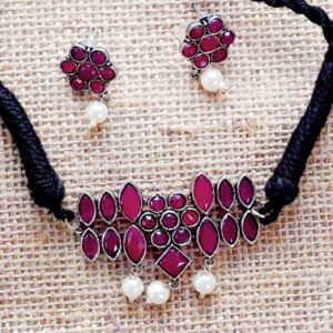 Festive Mood Oxidized Necklace