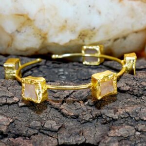 Rose Quartz 5 Stone Candela Bracelet