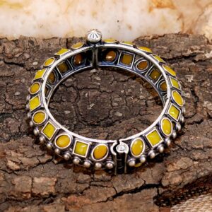 Tribal Openable Bangle ( Yellow )