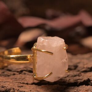 Rose Quartz Adjustable Ring
