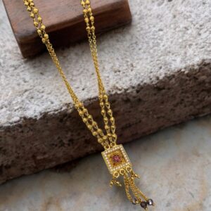 Kempu temple Neckpiece/ Mangalsutra