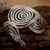 Spiral Silver Brass Adjustable Bracelet