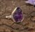 Rough Amethyst Sterling Silver Adjustable Ring