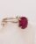 Ruby Sterling Silver Adjustable Ring