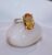 Yellow Citrine Sterling Silver Adjustable Ring