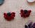 Red lily flower studs