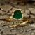 Green Stone Adjustable Ring