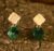 Pretty Hexagon Studs ( Green )