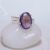 Amethyst Adjustable Sterling Silver Ring